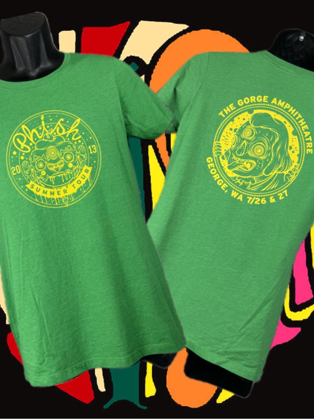 Phish Summer Tour 2013 Shirt Womens XL Green Concert Tee Jam Band Graphic Merch